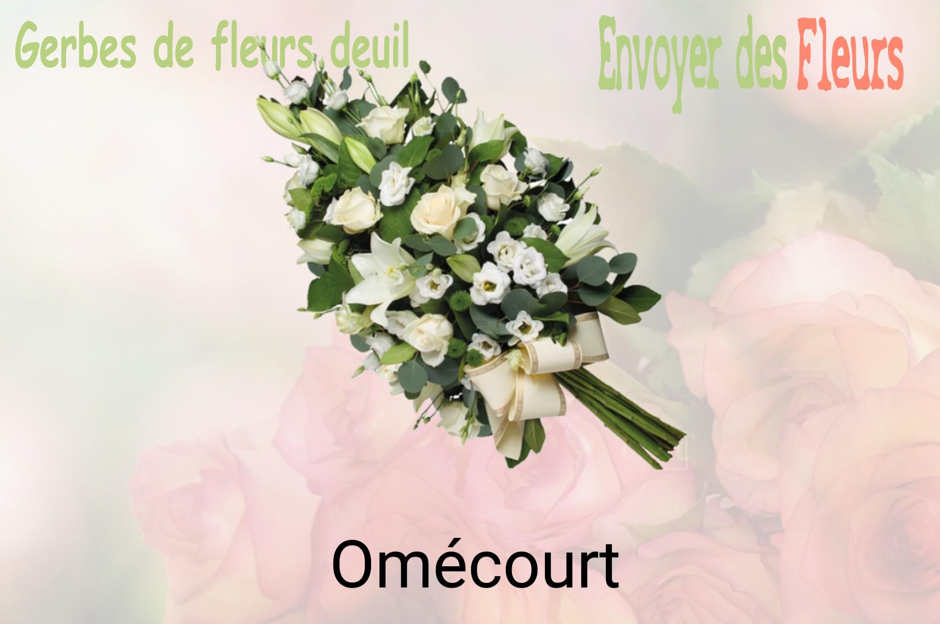 Gerbe de fleurs de deuil livrée à Omécourt